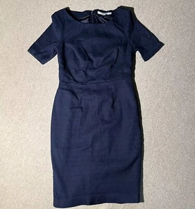 Boden Navy Blue Sheath Dress Women’s Size 6P Petite Knit Lined Classic Business - Picture 1 of 12