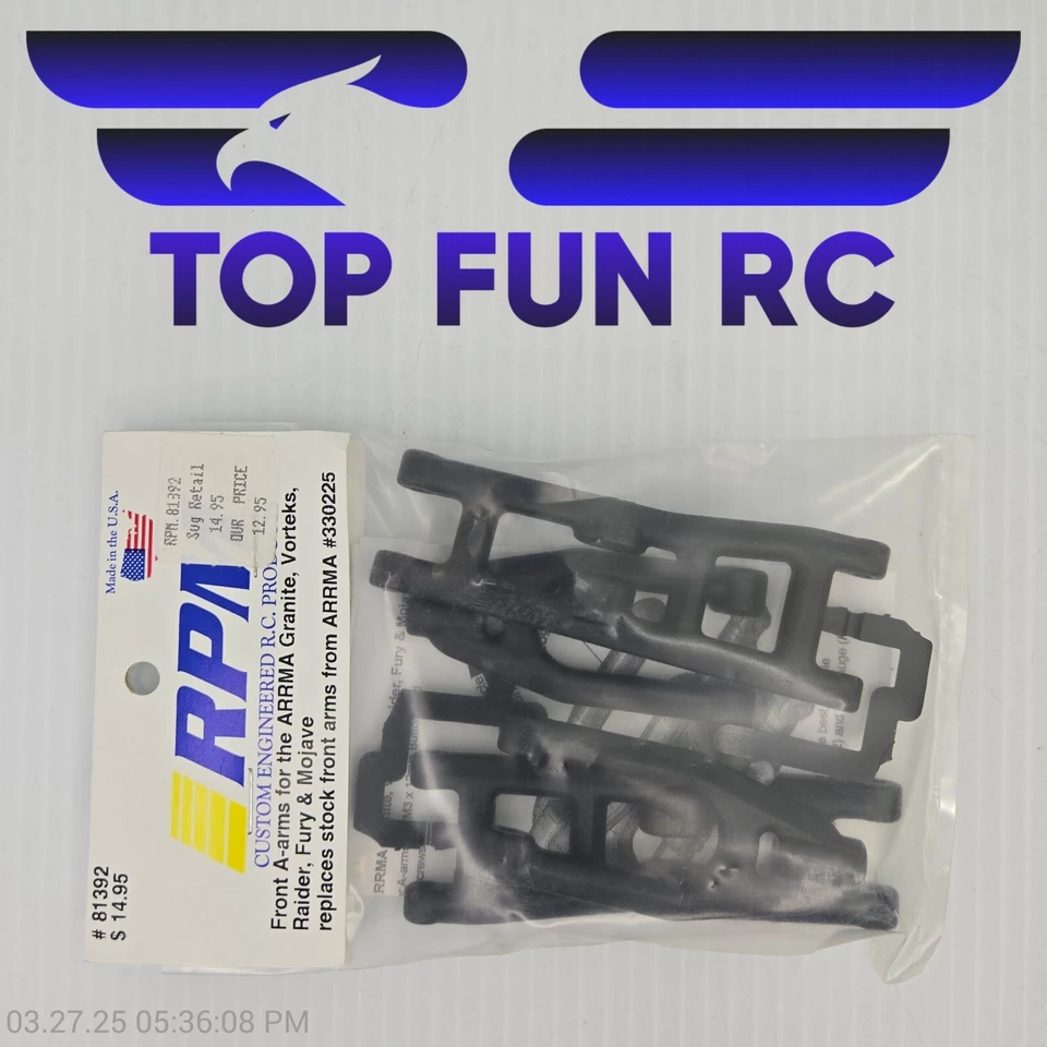 RPM 81392 Front A-Arms For Arrma Granite, Vorteks, Raider, Fury & Mojave - Image 1 of 1