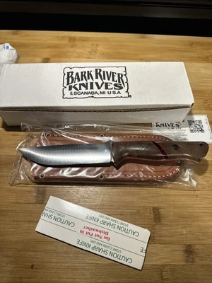 Bark River BravoCPM3V Nogal Burl Cuenca Sangrienta Espaciador Mosaico Prendedores Forros Rojos WOW Foto 1 de 4