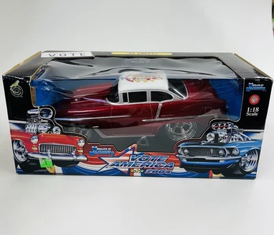 Coche diecast Muscle Machines Vote America 2004 1955 Chevy Bel Air rojo escala 1:18 Foto 1 de 4