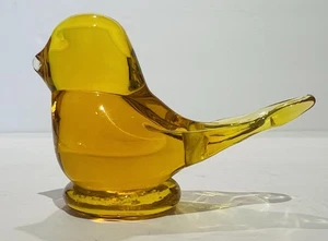 Pisapapeles estatuilla canaria dorada cristal arte titanio 1998 vintage - Imagen 1 de 7