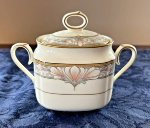 Noritake Barrymore Covered Sugar Bowl Bone China #9737 4"x6" - Picture 1 of 9