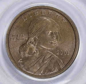 2001-P Sac. Dollar US Mint Exp. Rinse Anti-Tarnishing Agent PCGS MS-65 -Lot D006 - Picture 1 of 4