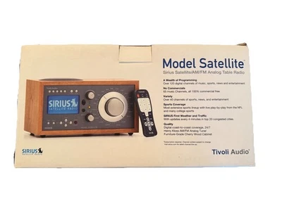 Tivoli Audio Modelo Satélite AM/FM Sirius Radio Metálico Taupe/Cereza Nuevo en Caja Foto 1 de 4
