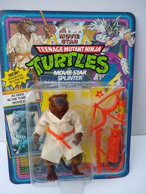 PLAYMATES 1992 VINTAGE TMNT TEENAGE MUTANT NINJA TURTLES MOVIE STAR SPLINTER - Image 1 of 4
