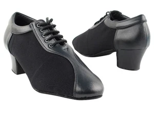 Sehr feine Leder Oxford Tanzschuhe mittlerer Absatz 1,6" Damengröße 10 schwarz S9T56 - Bild 1 von 6