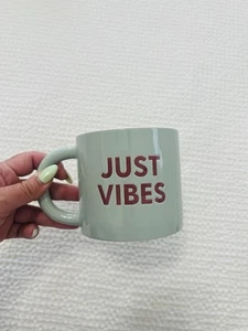 JUST VIBES Keramik Kaffee Tee heißer Kakao 18 Unzen Becher Küche Geschirr Essentials - Bild 1 von 3