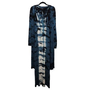 Vintage y2k Mossimo Tie Dye Cardigan Maxi Dress 2 Piece Fairy Witchy Goth Punk - Picture 1 of 9