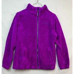 Columbia Sherpa Fleecejacke Kinder Größe XL dunkelrosa Langarm Reißverschluss vorne - Bild 1 von 8