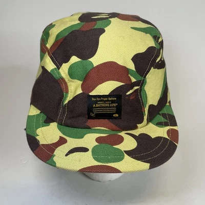 BAPE A Bathing Ape Oreja Solapa Sombrero Verde Camuflaje Acolchado Forrado Gorra Foto 1 de 4