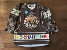 AHL Hershey Bears Game Worn Stan Galiev Autism CCM Specialty Jersey MIC Ak Bars