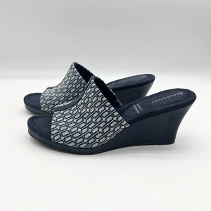 Rockport AdiPrene Emily Slip-on Slide Wedge Sandals Navy Women’s Size 8.5 New - Picture 1 of 8