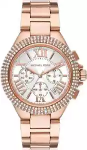 Michael Kors Womens Camille Rose Gold Glitz Watch MK6995 White Dial Crystals - Picture 1 of 1