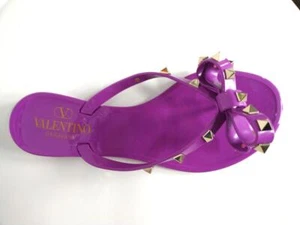 Infradito Rockstud in PVC viola Valentino originale taglia 37 - Foto 1 di 1