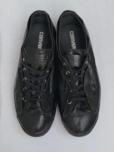 Converse All Star Damenschuhe schwarz Leder Größe 7 - Bild 1 von 9