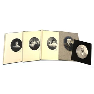 Set of 5 Vintage 1905 Studio Photographs of a Biracial American Family - Picture 1 of 13