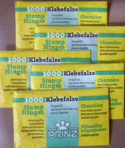 PRINZ 5000 FOLDED STAMP HINGES BULK BUY 5 packs of 1000. Acid Free GUM. - Picture 1 of 3
