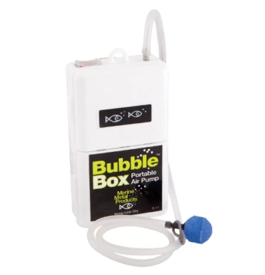 GEORGLASKO_8 Portable Air Pump Marine Bubble Box Aerator Bait Metal Use Saltwater Fresh Fish