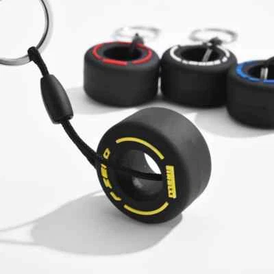 Hot F1 Racing Tire Keychain Car Key Accessories PVC Tire Pendant Bag Charms - Image 1 of 4