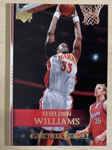 SHELDEN WILLIAMS - 2007-08 Upper Deck ELECTRIC COURT GOLD #147 - ATLANTA HAWKS - Picture 1 of 2