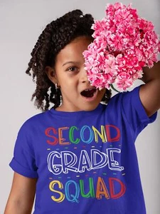 Kids Second Grade T Shirt 2nd Grade Squad T Shirt Cute Back To School Shirt Gift - Picture 1 of 10