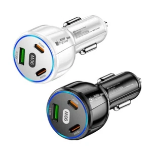 USB C Car Phone Charger Cellphone Tablet Car Power Adapter Fast Charging Adapter - Picture 1 of 12