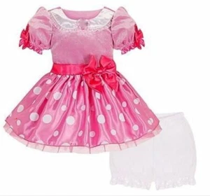 VESTIDO DE DISFRAZ DE MINNIE MOUSE INFANTIL TALLA 6-12 MESES ROSA DISNEY TIENDA NUEVO CON ETIQUETAS - Imagen 1 de 2