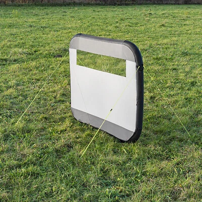 Windschutz Windbarikade aufblasbar Camping Sichtschutz 160x140 cm Polyester grau - Bild 1 von 4