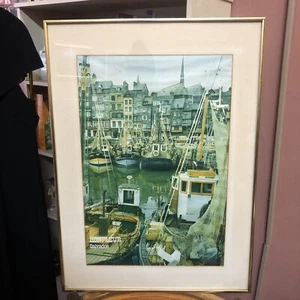 Vintage 1970’s Coastal Scenery Photography In Frame Of Honfleur Calvados - Picture 1 of 15