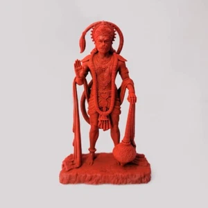 Lord King of Sarangpur Hanuman ji Murti for Home Temple Idol Orange Pack of 1 - Picture 1 of 9