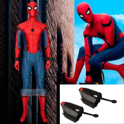 The Homecoming Spider-Man Jumpsuit Cosplay 3D Logo Costume Halloween w/ Shooters - Image 1 of 4