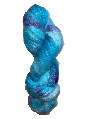 100 g  BABYALPAKA-PIMA COTTON-MERINO extrafine - Handgefärbt *BLUE  SKY* - Bild 1 von 2