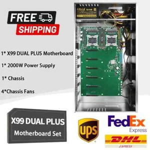 X99 Mining Motherboard LGA 2011-3 Set With 1*Chassis + 1*Power Supply For Miner - Picture 1 of 18
