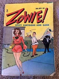 RARE Zowie! Aug/Sept 1953-Youthful-spicy cartoons and gags-VG - Picture 1 of 2
