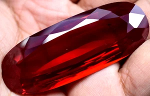 Natural 162.00 Ct Blood Red Ruby Mozambique GGL Certified Loose Gemstone - Picture 1 of 13
