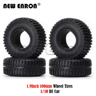 1.9 Soft Rubber Wheel RC 100mm Tire for Crawler Rock TRX4 Axial Tamiya D110 D90 - Image 1 of 4
