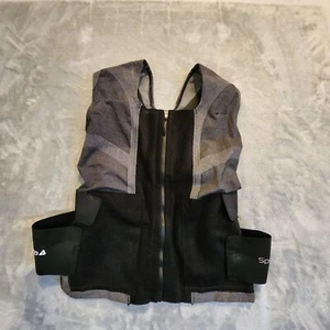 Alignmed Spinal Q Vest Unisex 4XL Black Posture Back Brace Hook Loop Adjustable - Picture 1 of 11