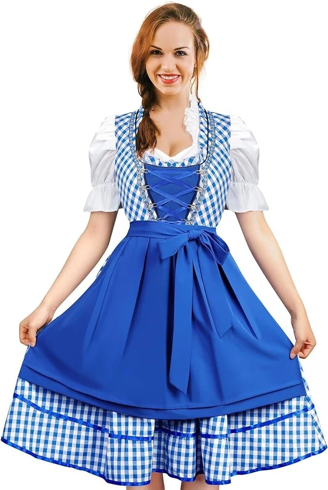 Disfraz Bavarian Beer Maid XL Oktoberfest Garden Wench Halloween Adulto Mujer Foto 1 de 4