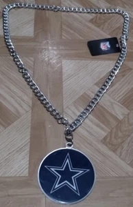 Dallas Cowboys Team Emblem Oversized Chain Pendant Necklace NFL Licensed - Picture 1 of 3