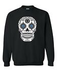 T-shirt gothique mexicain Los Muertos Sugar Skull Roses Eyes Day of The Dead Crewneck