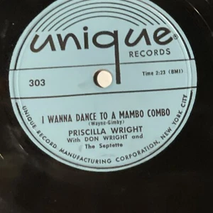 10" 78 RPM-Priscilla Wright-The Man in the Raincoat/I Wanna Dance to a Mambo Com - Imagen 1 de 4