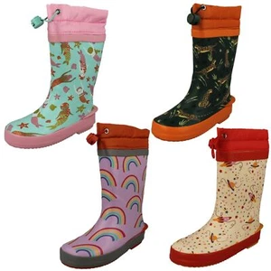 Botas Wellington informales para niños Clarks criatura detallada con palanca de cambios Tarri carrera - Imagen 1 de 37