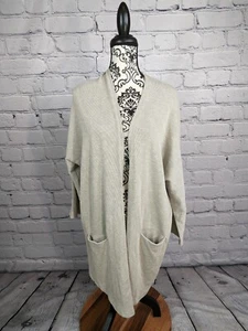Anthropologie Donni relaxed gray open front cardigan size OS pocket NWT b12 - Picture 1 of 9