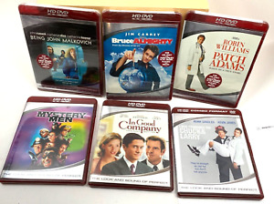 6 HD DVD Movies Lot#19 Malkovich Burce Almighty Patch Adams Mystery Men Chuck La