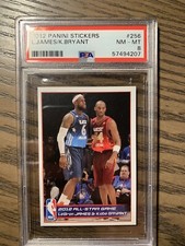 2012-13 Panini Stickers #256 LeBron James/Kobe Bryant LA Lakers PSA 8 NM - MT
