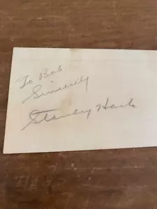 Stan Hack signed vintage index card, Chicago - Picture 1 of 8