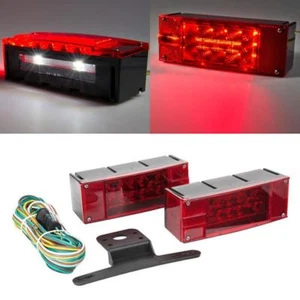 Rectangle LED Submersible Low Profile Light Kit Trailer Stop Brake Boat Marine - Picture 1 of 1