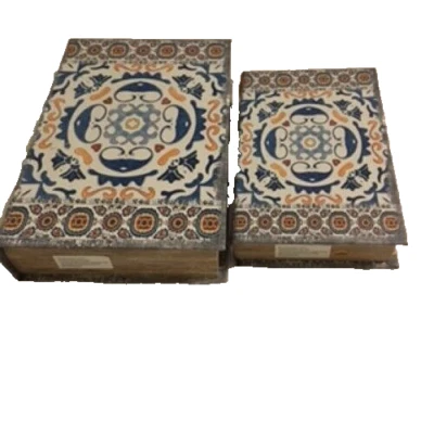 2 шт. книжные коробки для гнездования с богемным узором; тайник и всесезонная упаковка - Изображение 1 из 4