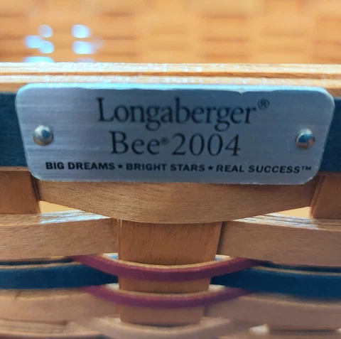 Longaberger 2004 Bee Basket Big Dreams Bright Stars Real Success with Liner Cover