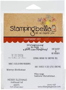 Estampillas de sentimiento de perezoso Bella Merry Slothmas perezoso Navidad relajante vacaciones - Imagen 1 de 1